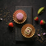 Matcha with Balsamic Strawberry Praline Snowskin Mooncakes